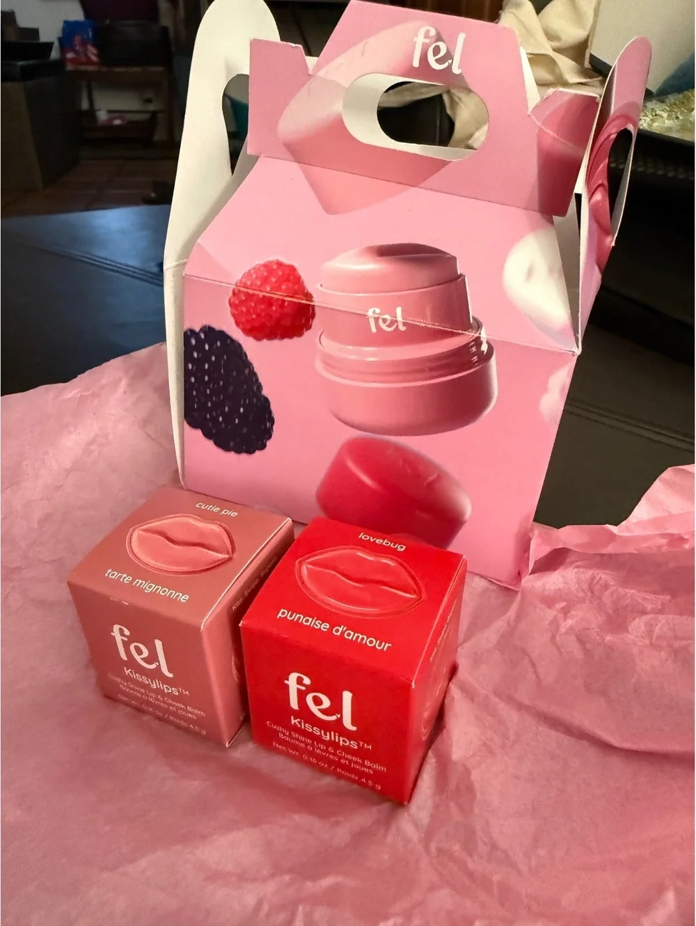 Tarte fel kissy lips lot of 2 NEW set with cute box